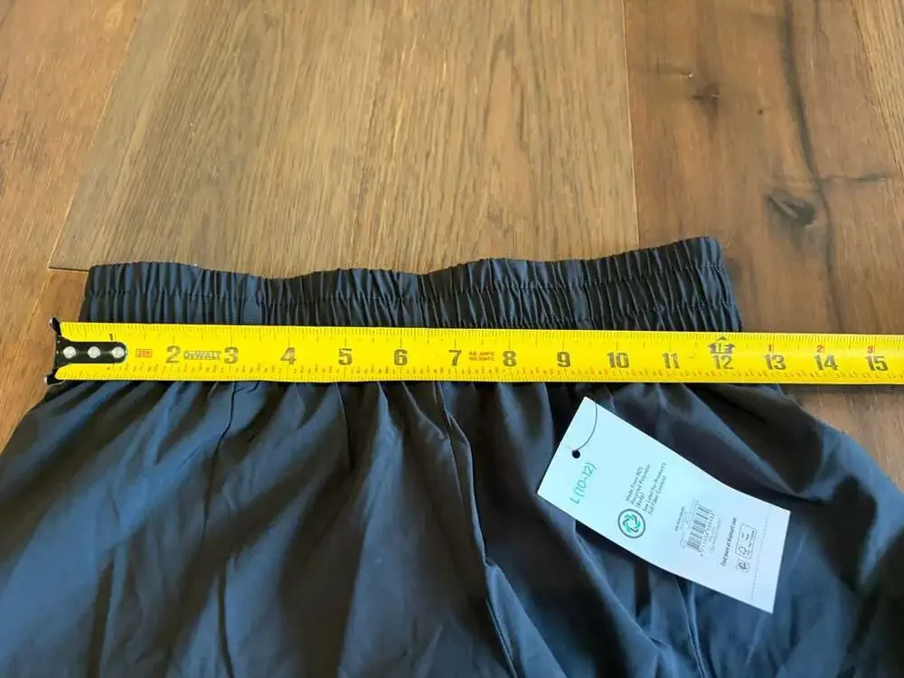 Athletic Works Run Short Size L 10-12 Black Soot